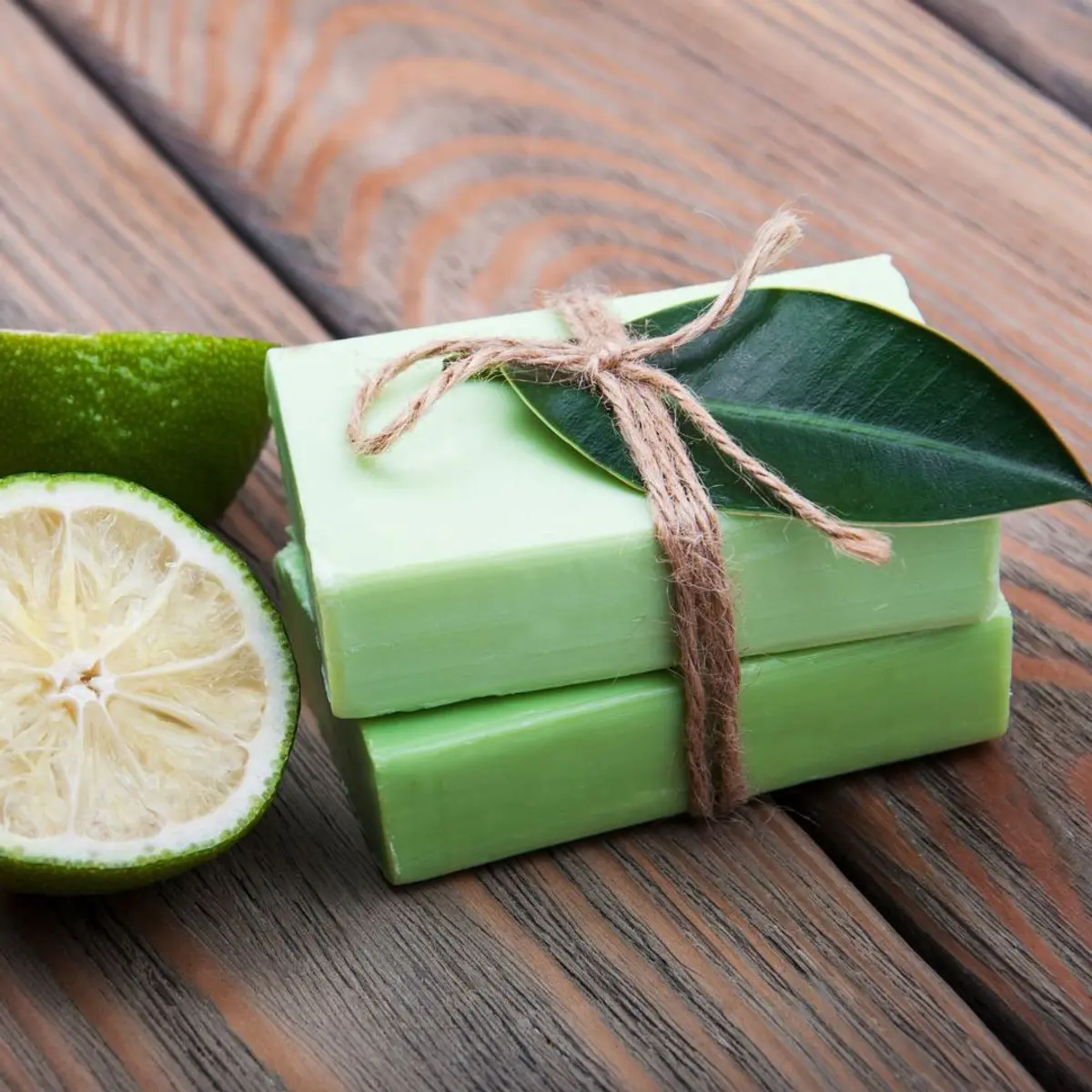 A set of 3 handmade vanilla and sandalwood soap