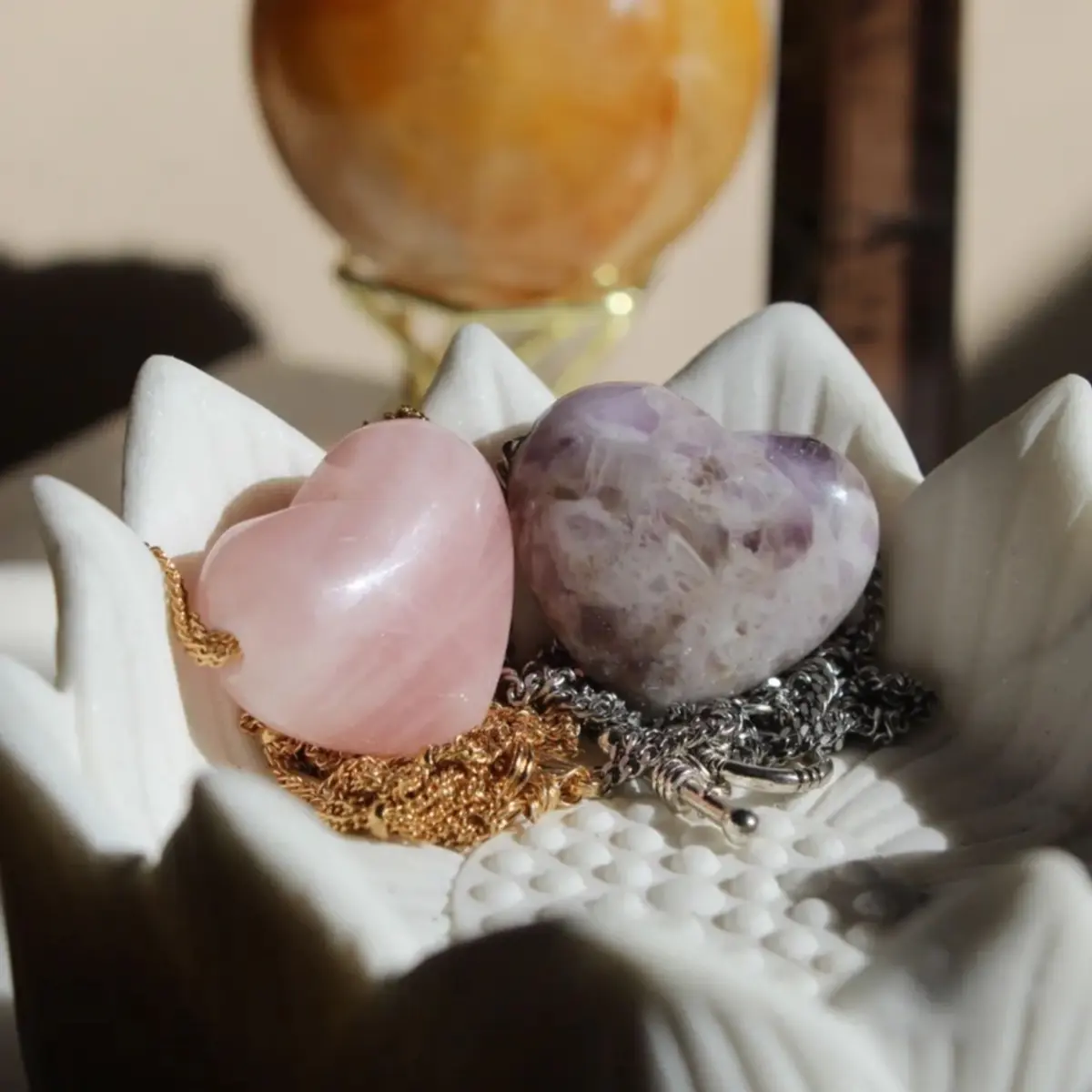 Crystal Necklace Pair