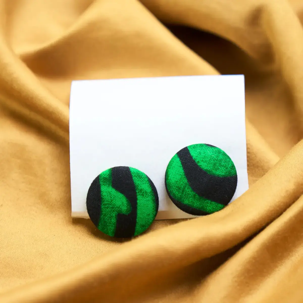 Ankara Earrings for Women - Green